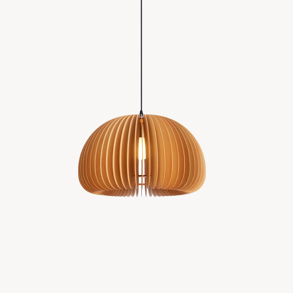 Wooden Pumpkin Pendant Lamp