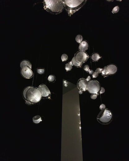 White and Clear Glass Pendant Light