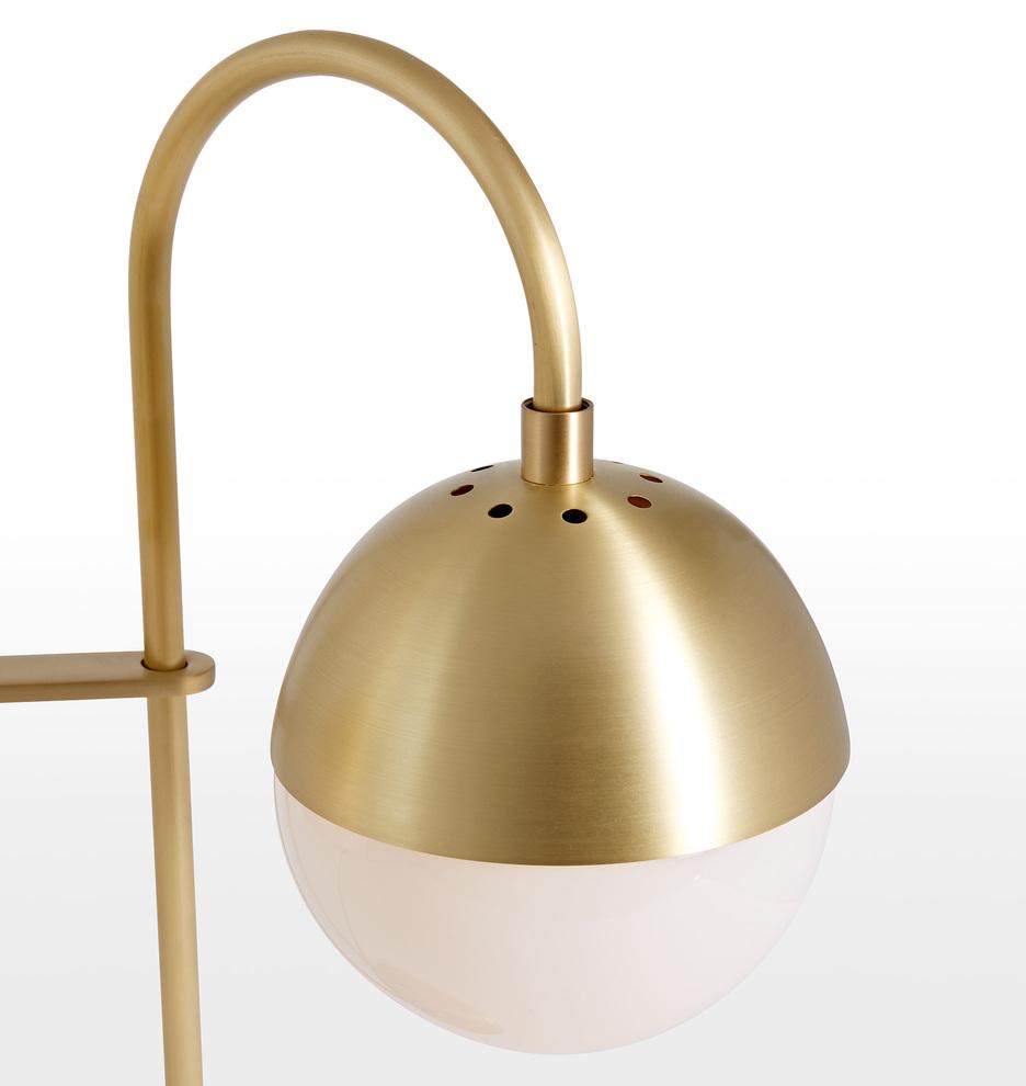 مصباح طاولة من خشب الأرز والطحالب 