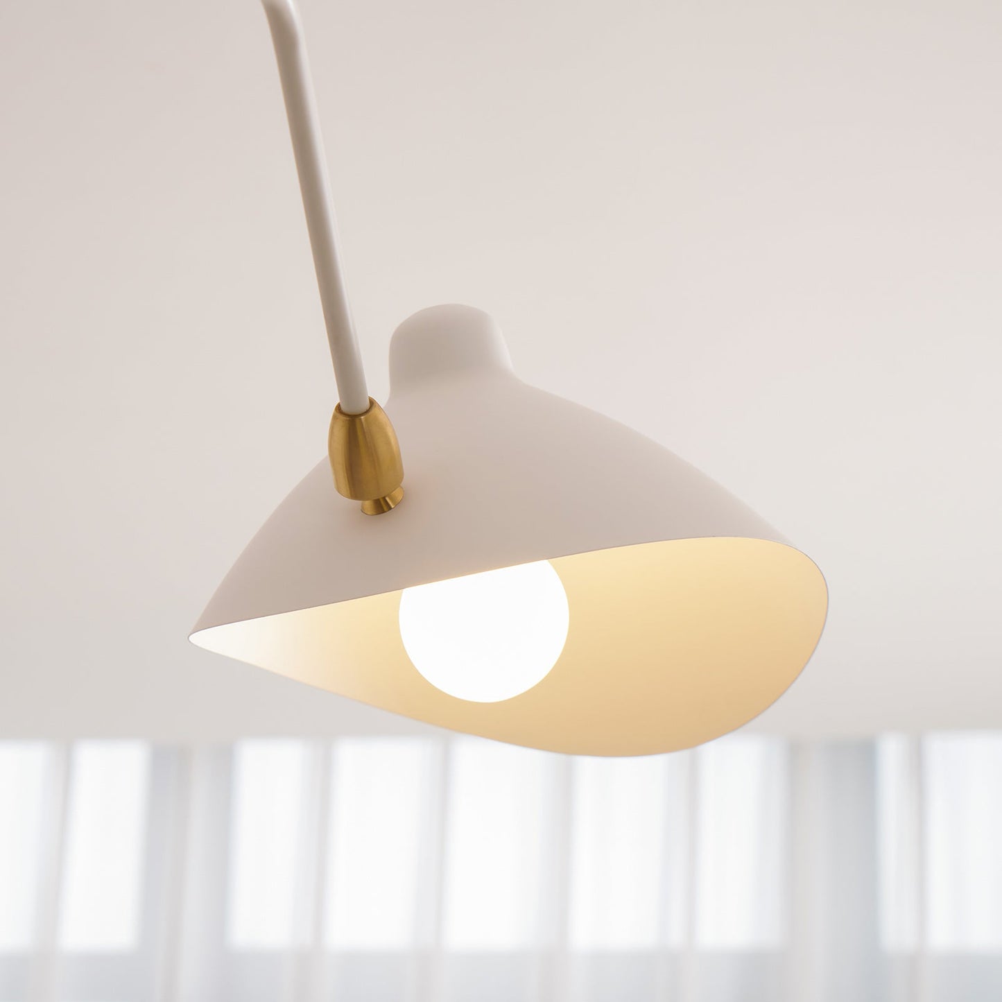 Horizontal Serge Mouille Ceiling Lamp A
