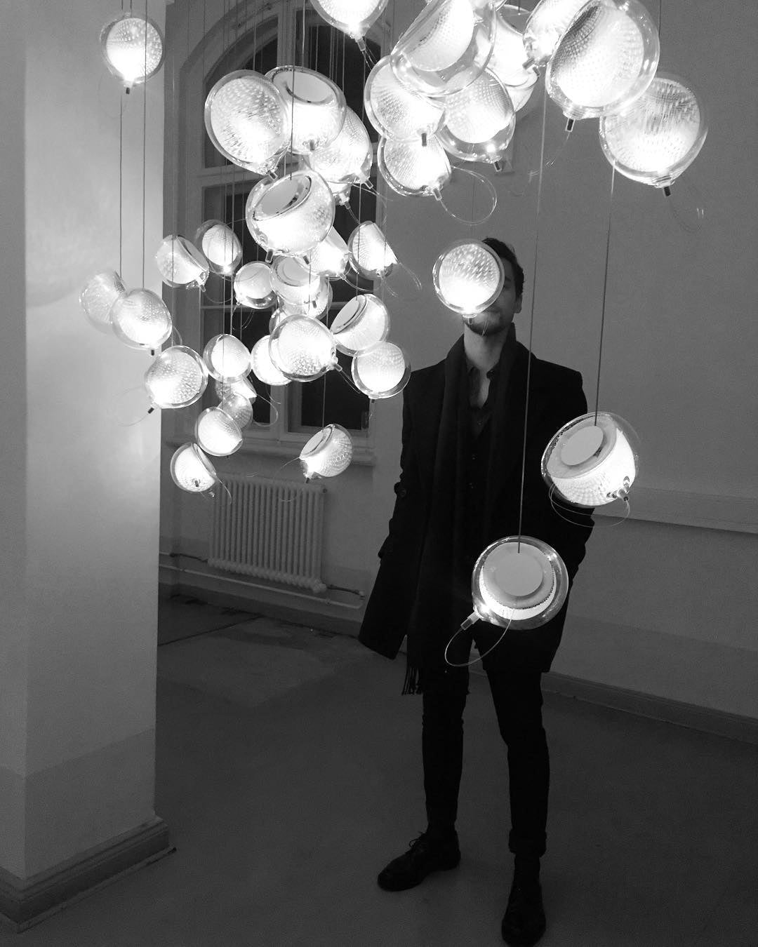 White and Clear Glass Pendant Light