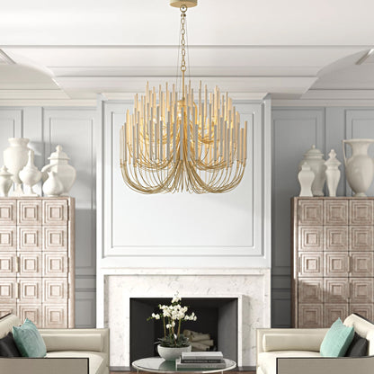 Dense Wooden stick Chandelier