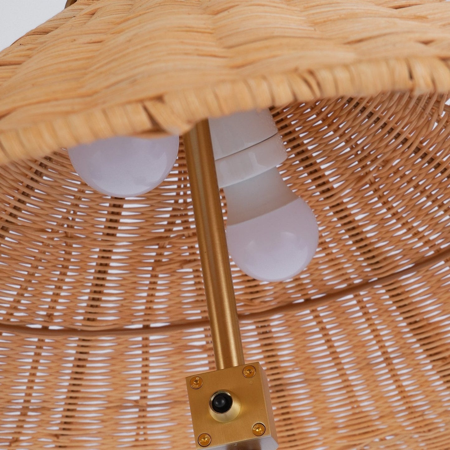 Rattan Circle Waiting Floor Lamp