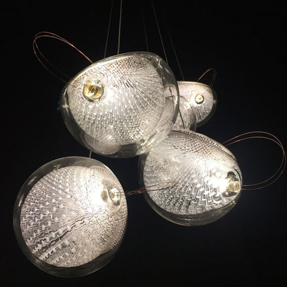 White and Clear Glass Pendant Light