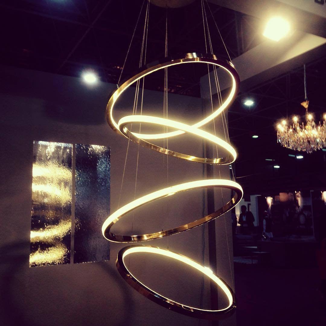 Ring Art Stairwell Chandelier
