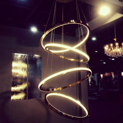 Ring Art Stairwell Chandelier