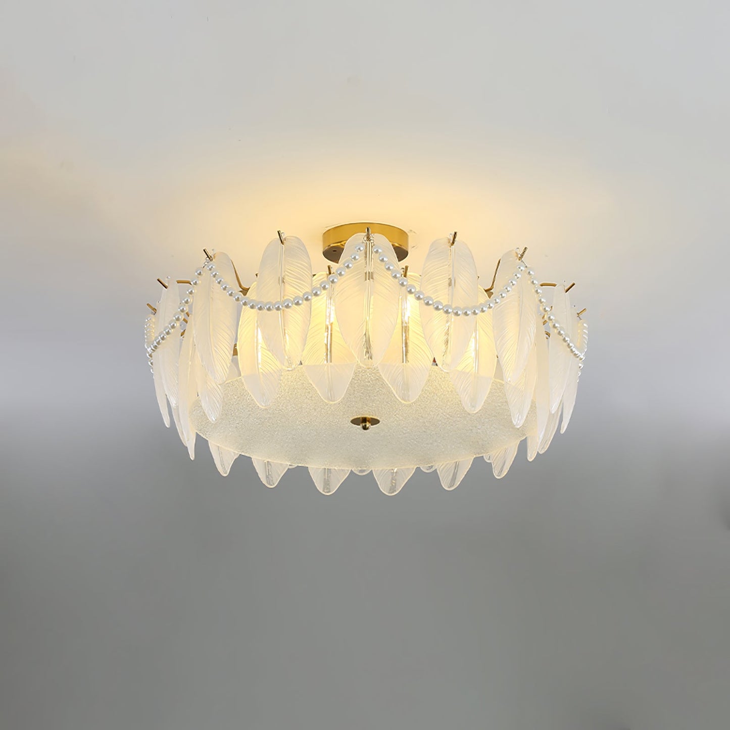 Glass Feather Chandeliers