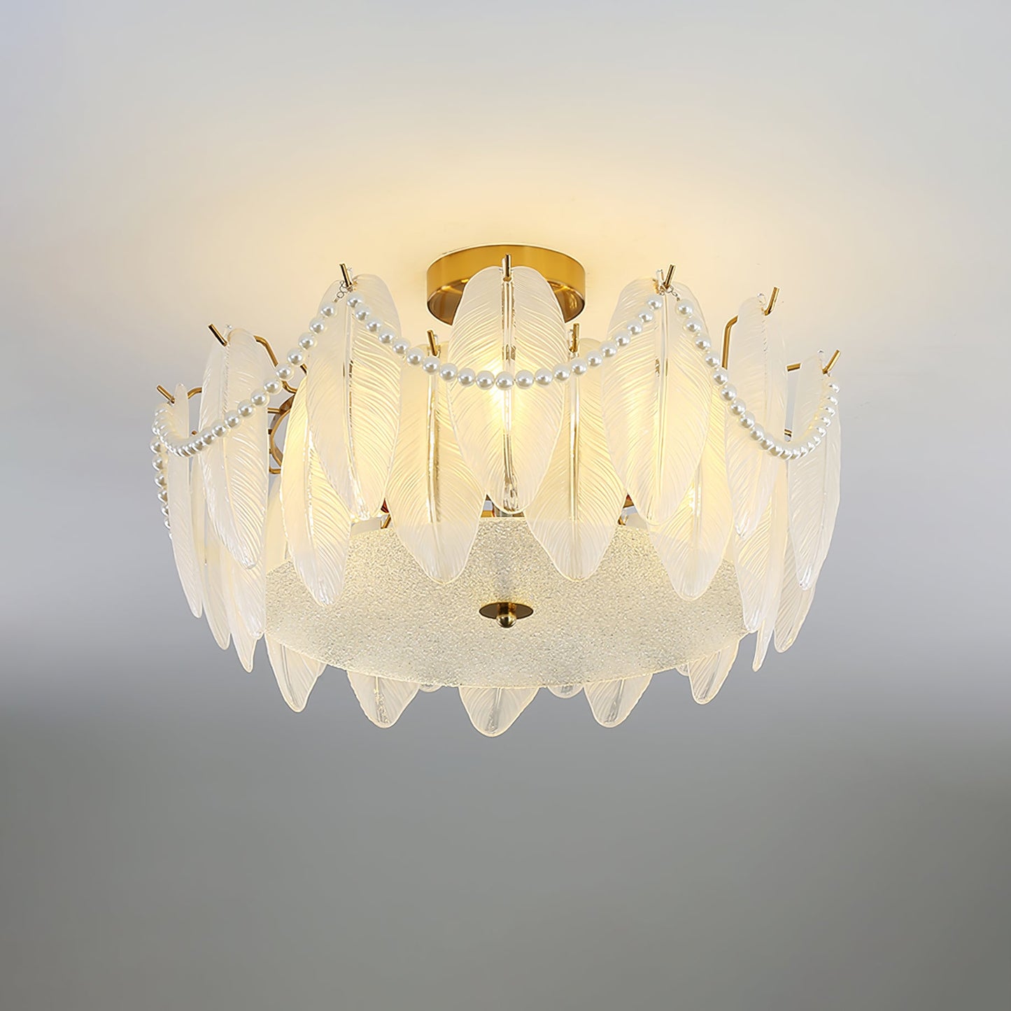 Glass Feather Chandeliers