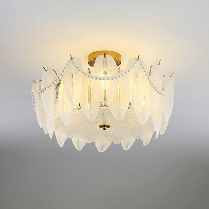 Glass Feather Chandeliers