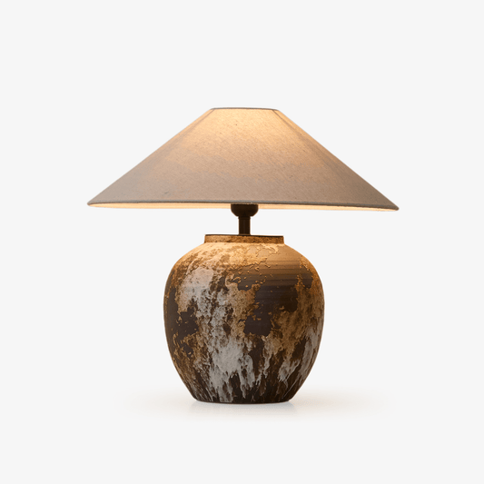 Textured Ceramic Jar Table Lamp