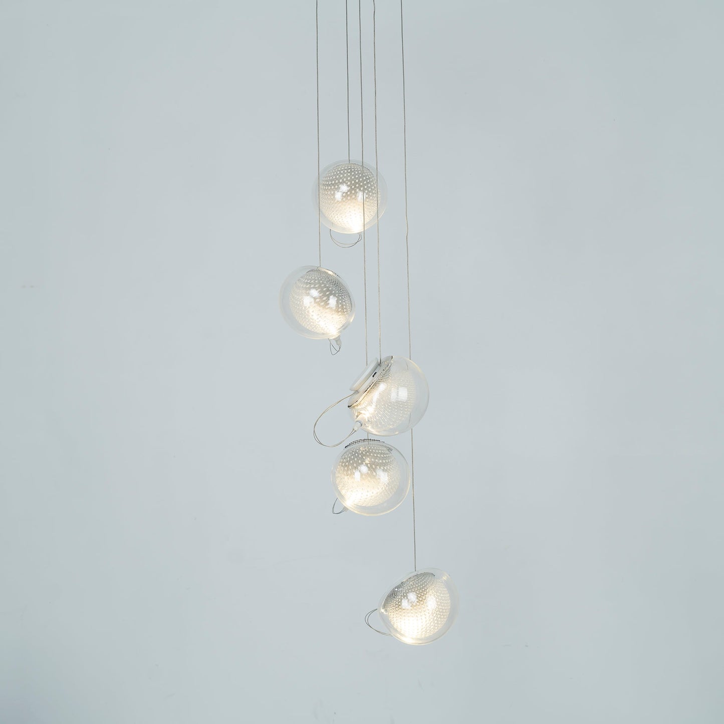 White and Clear Glass Pendant Light