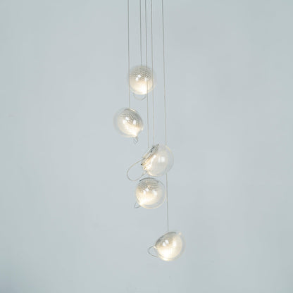 White and Clear Glass Pendant Light