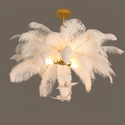Ostrich Feather Chandelier