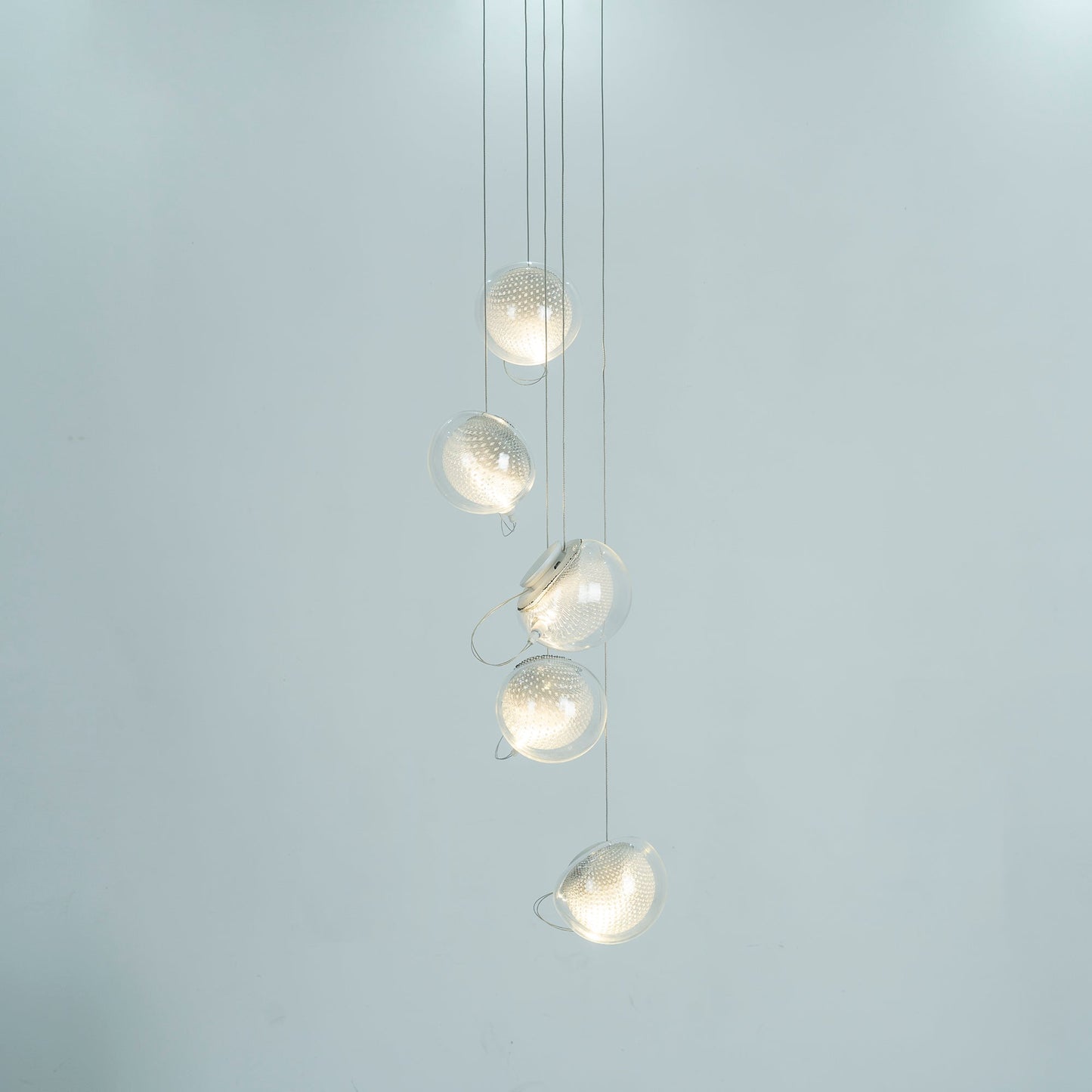 White and Clear Glass Pendant Light