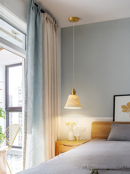 مصباح معلق سيراميكي مخروطي الشكل 