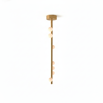 Brass Glass Drop Chandelier