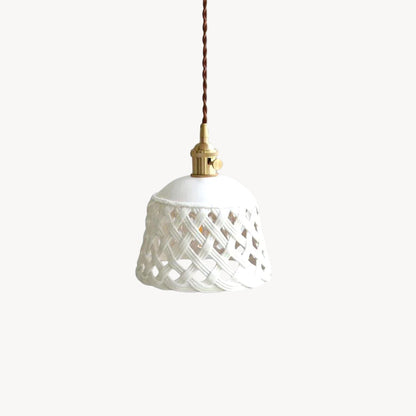 Openwork Ceramic Pendant Lamp
