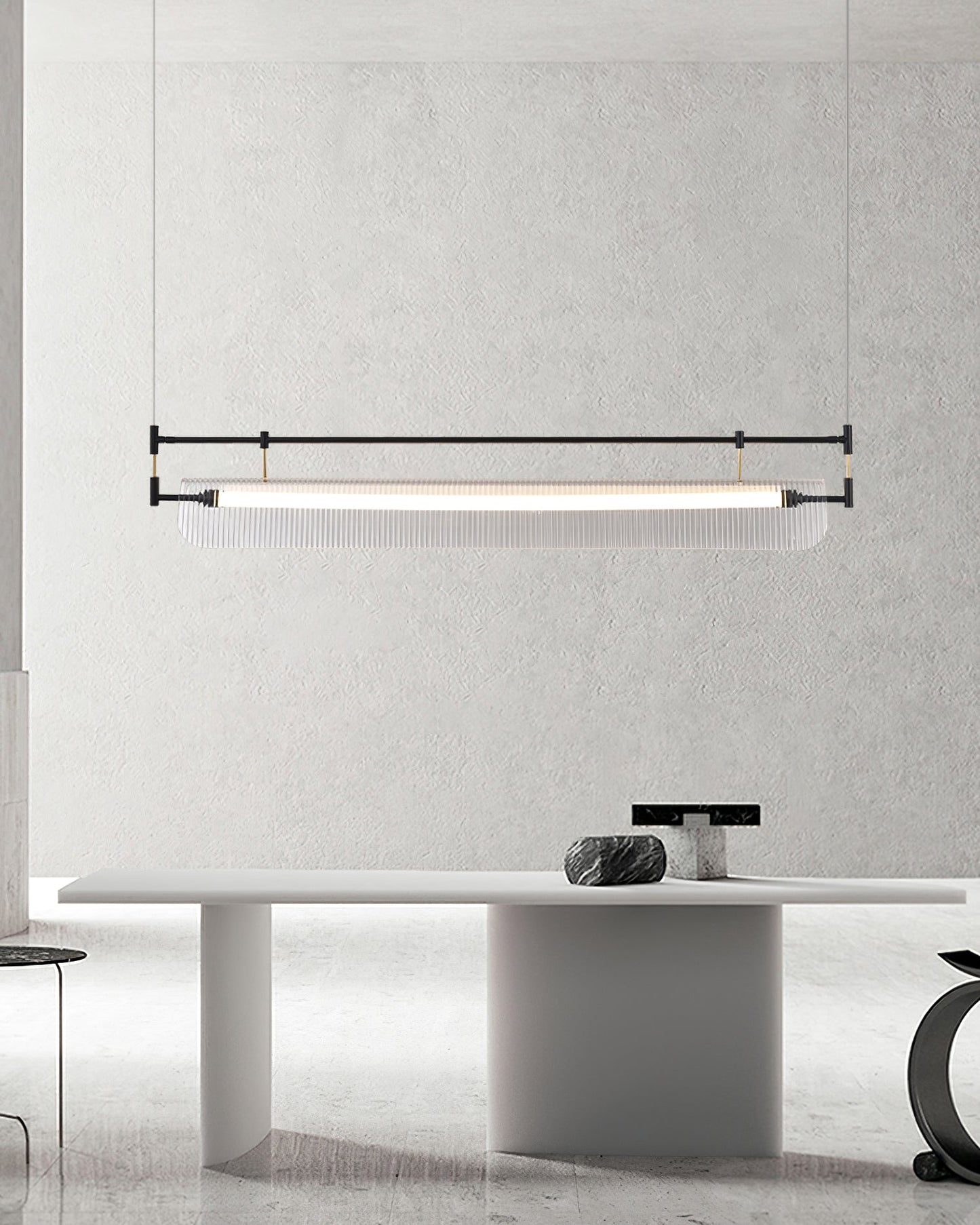 Striped Acrylic Chandelier