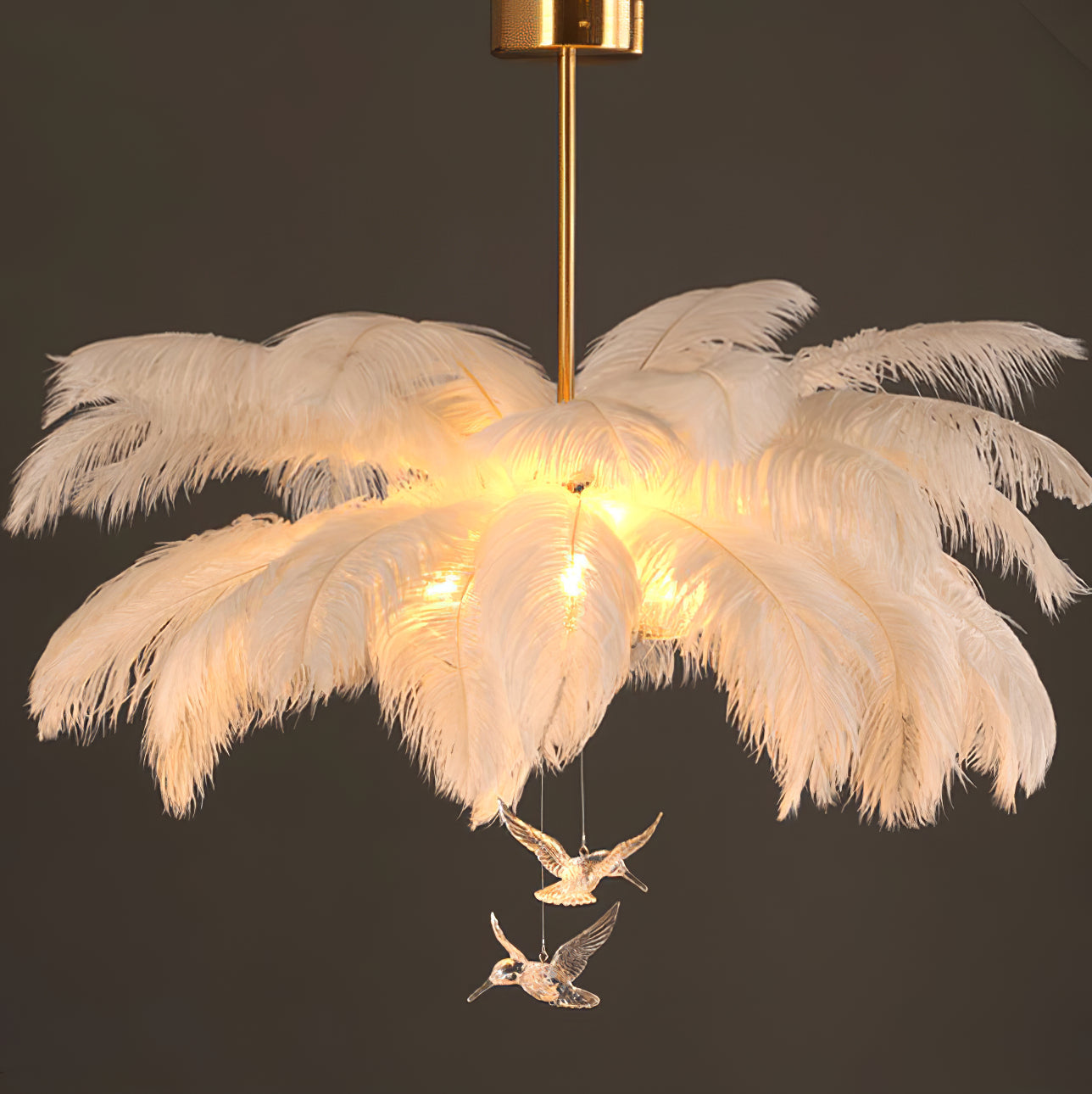 Ostrich Feather Chandelier