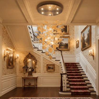 Multicolor Crystal Maple Leaf Chandelier