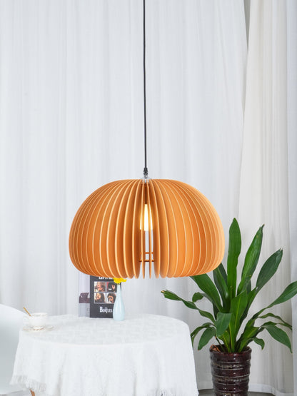 Wooden Pumpkin Pendant Lamp