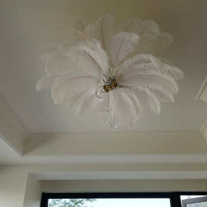 Ostrich Feather Chandelier