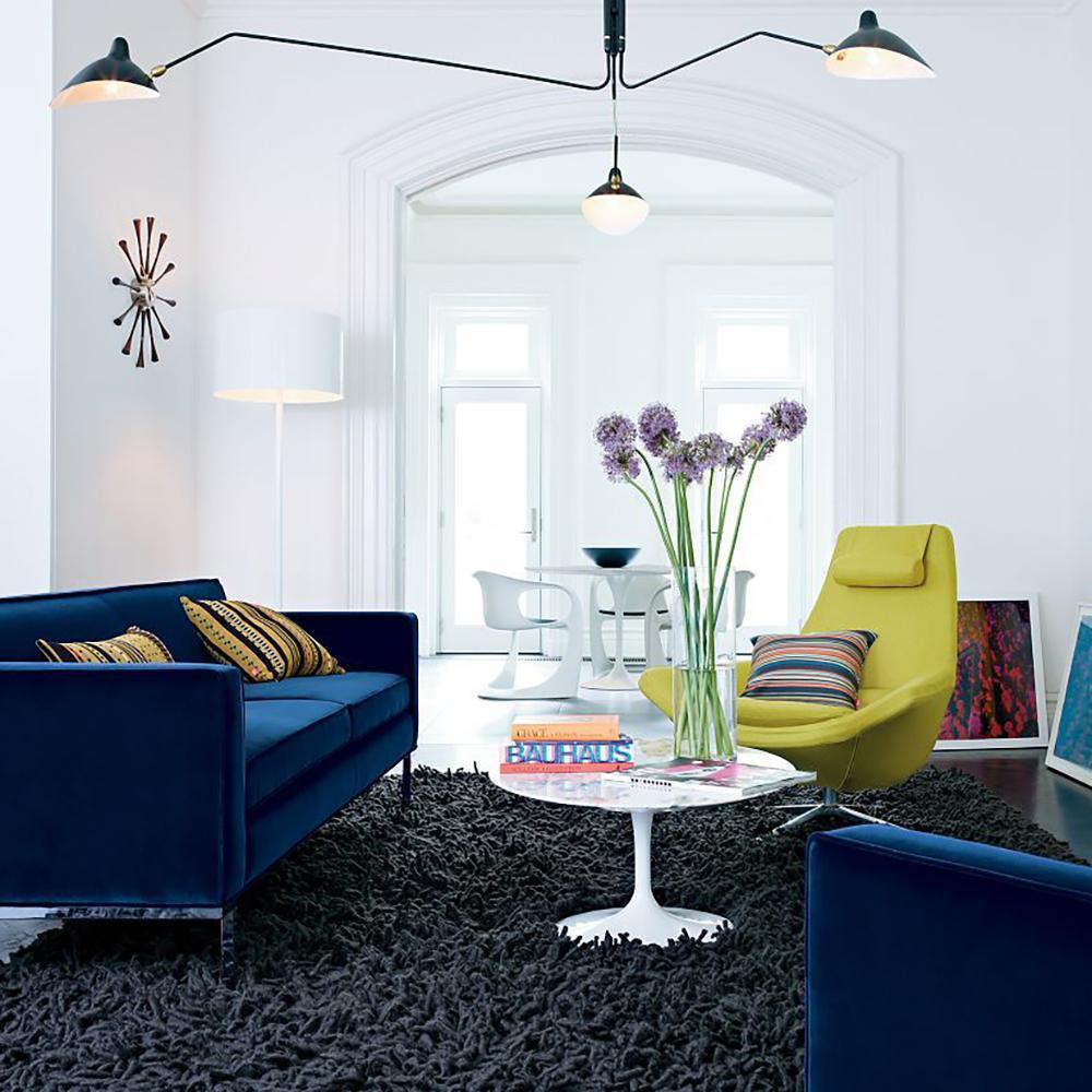 Horizontal Serge Mouille Ceiling Lamp A