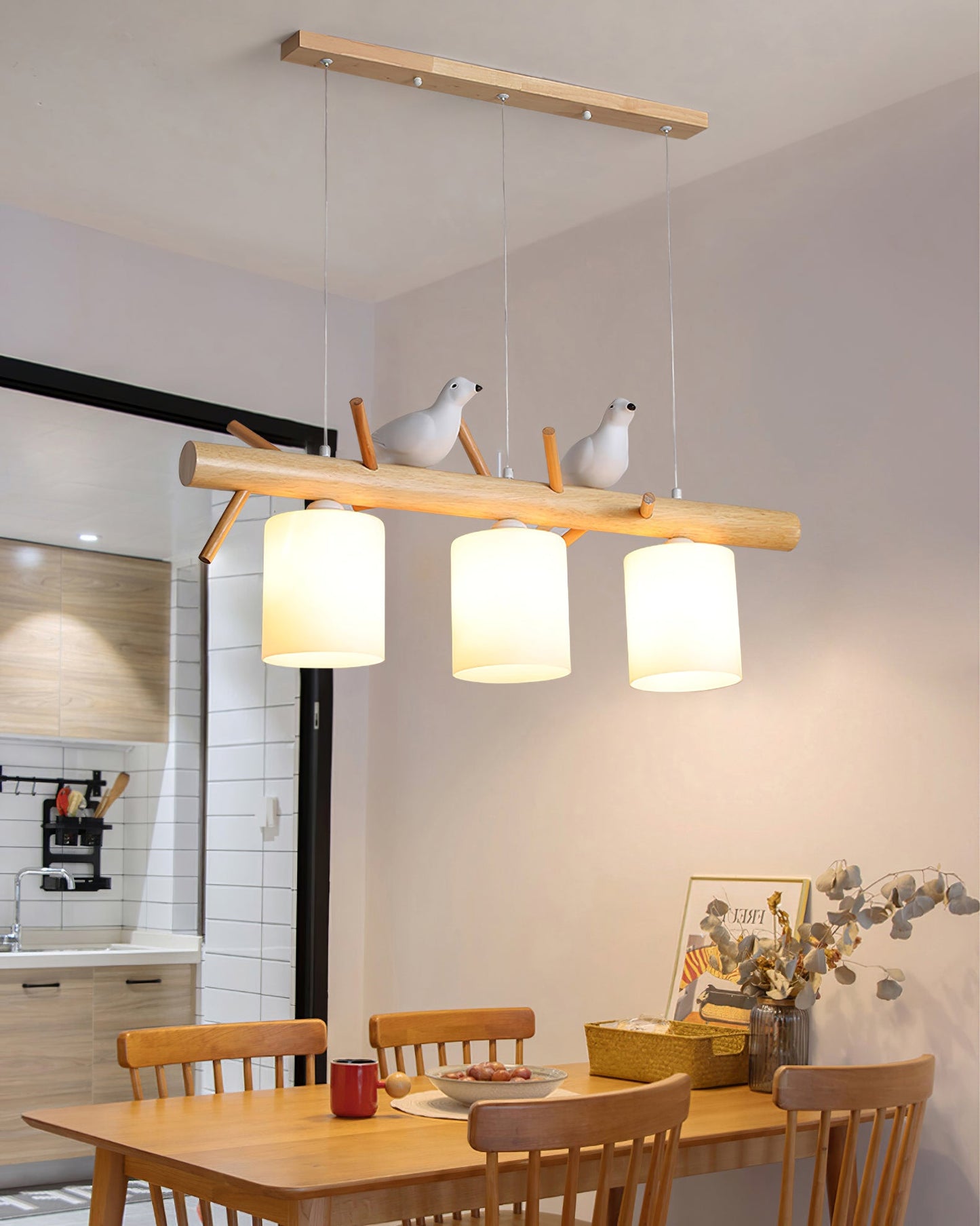 Birdy Wooden Pendant Lamp
