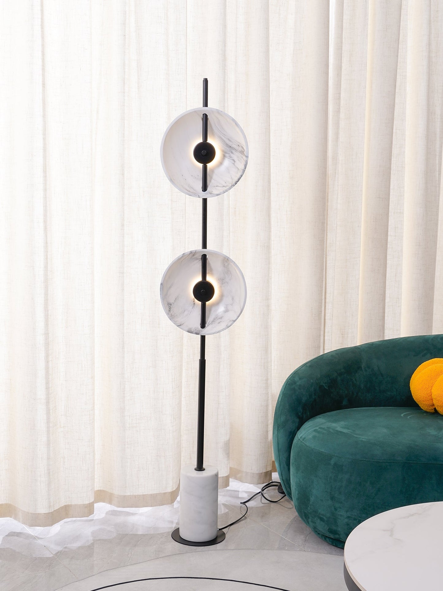 Double Moon Floor Lamp