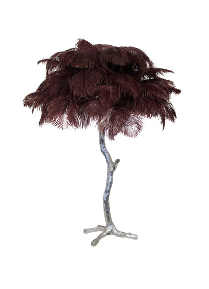 Ostrich Feather Table Lamp