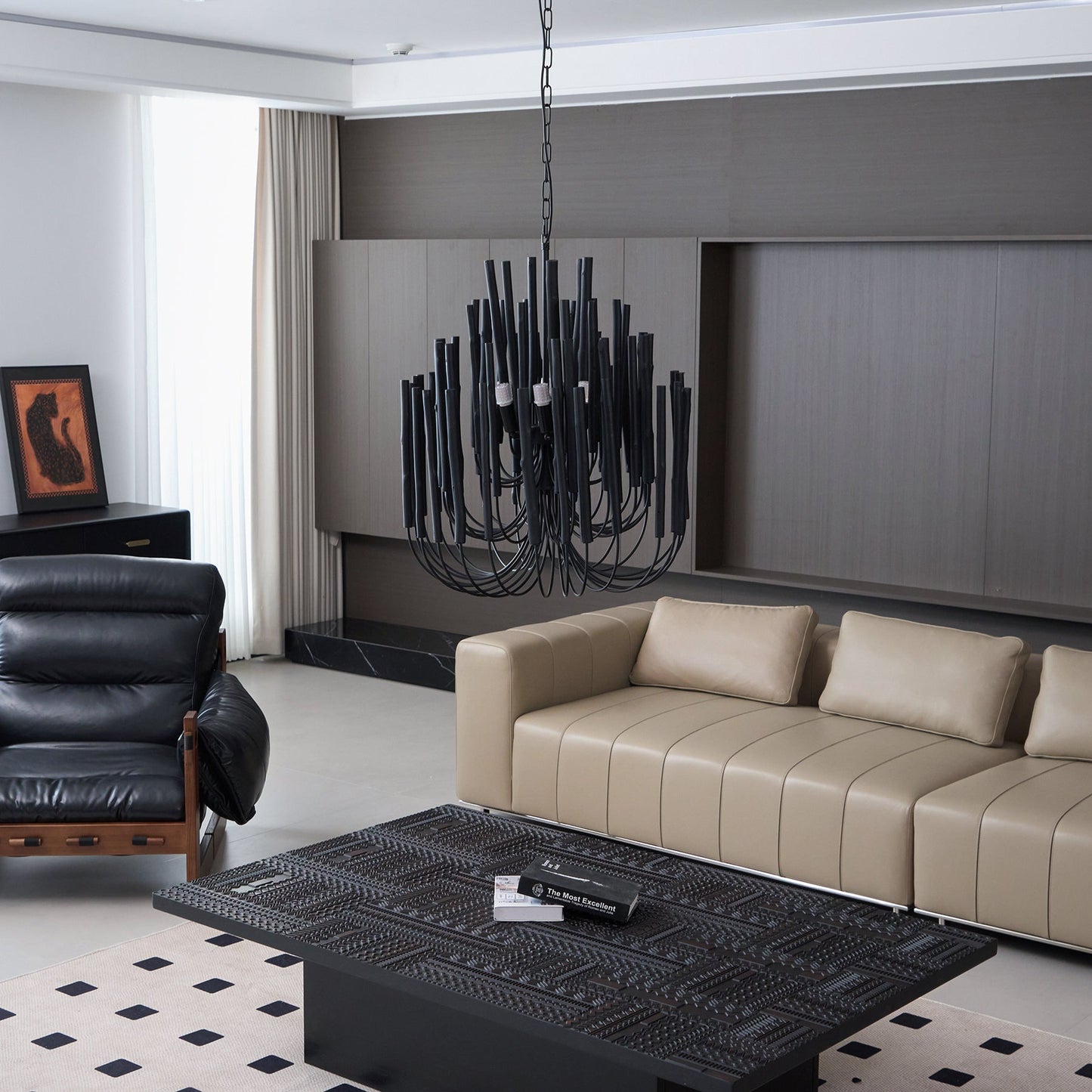 Sparse Wooden stick Chandelier