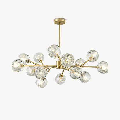 Crystal Ball Round Cluster Chandelier