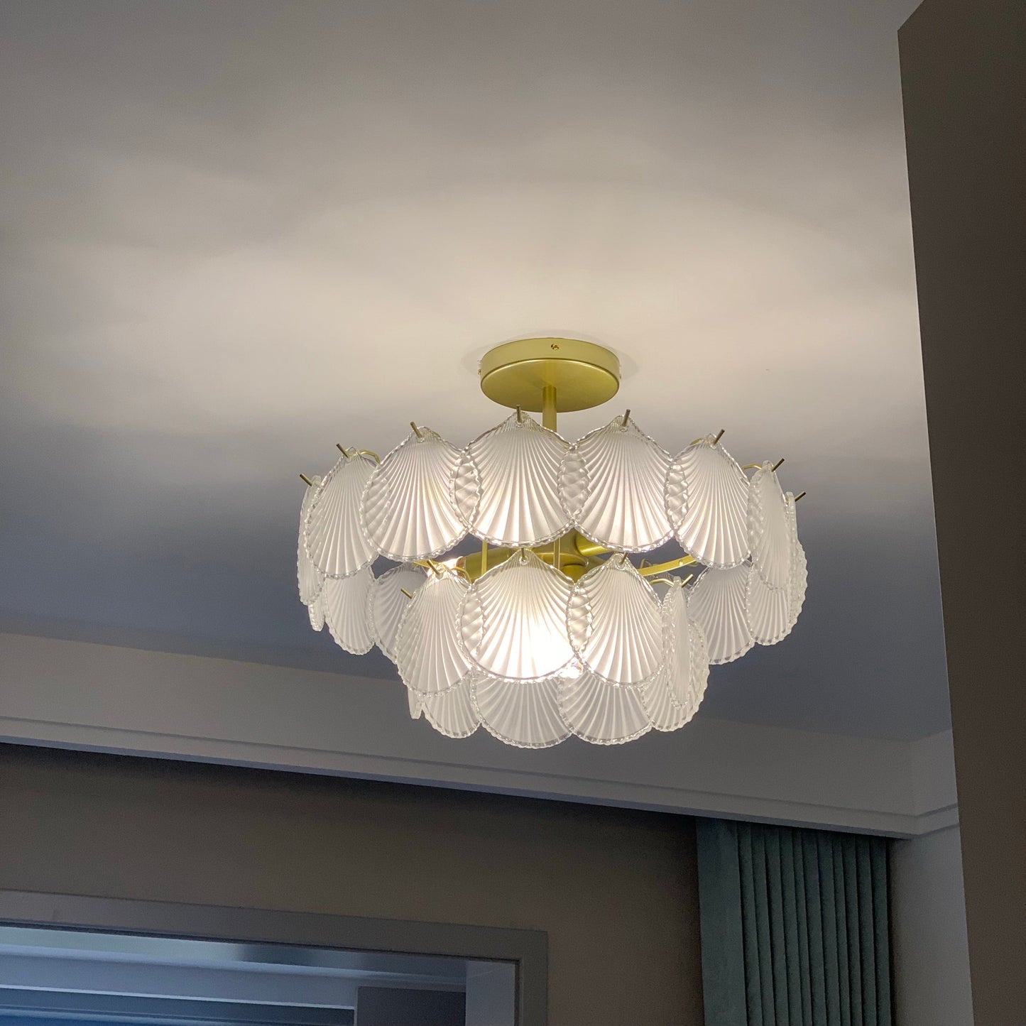 Shell Glass chandelier
