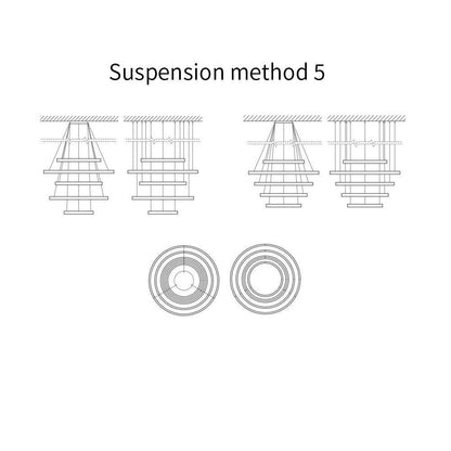 Ring Art Stairwell Chandelier
