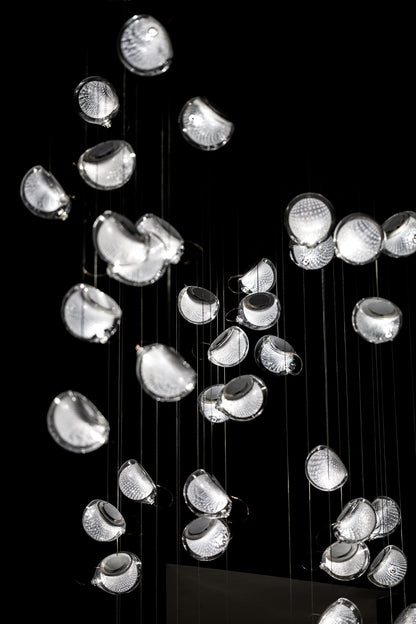 White and Clear Glass Pendant Light