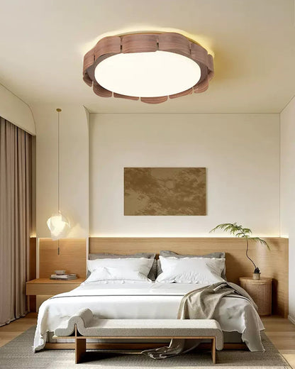 Wood Grain Pattern Ceiling Light