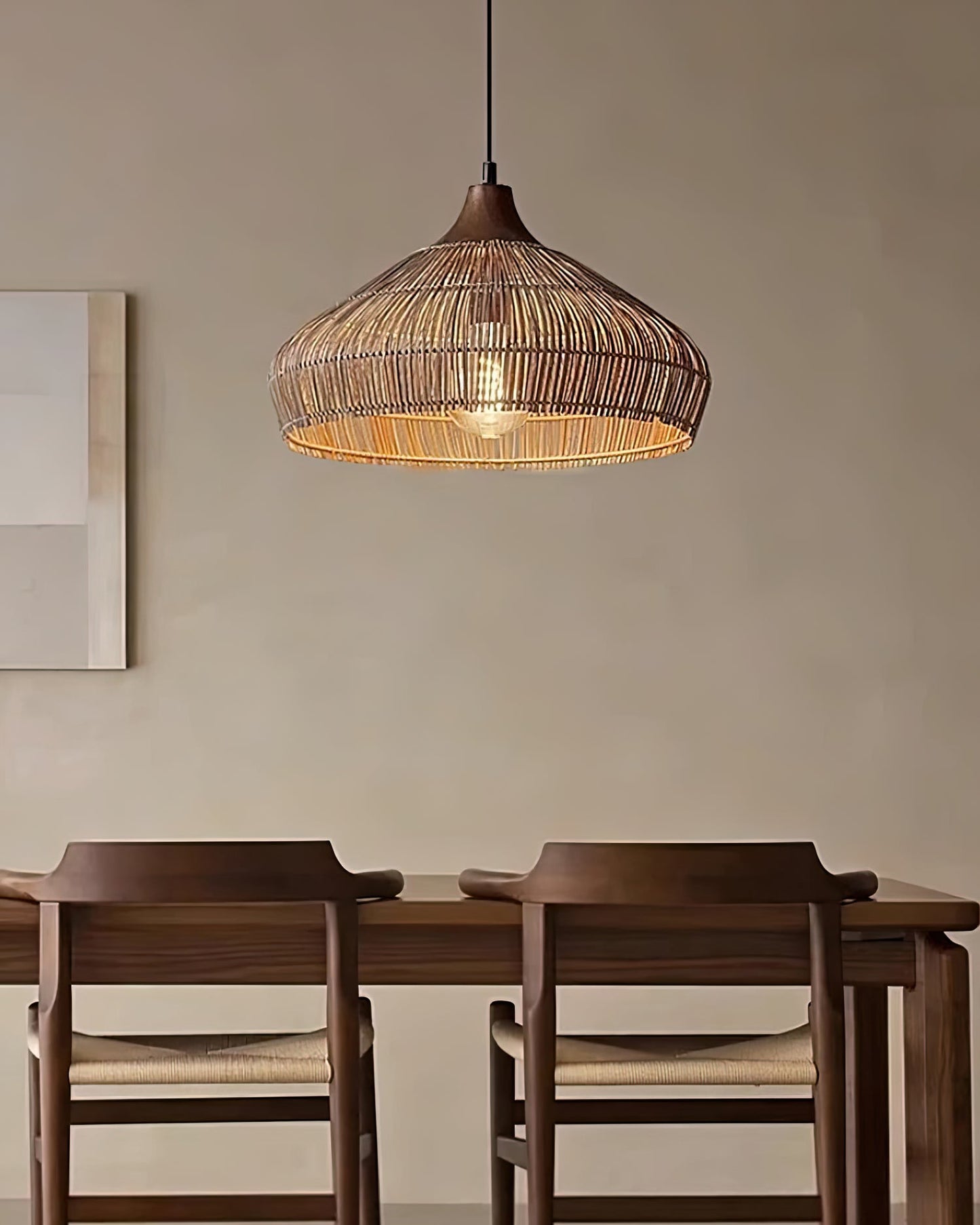 Wicker Rattan Pendant Light