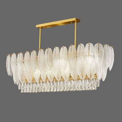 Greta Feather Crystal Chandelier