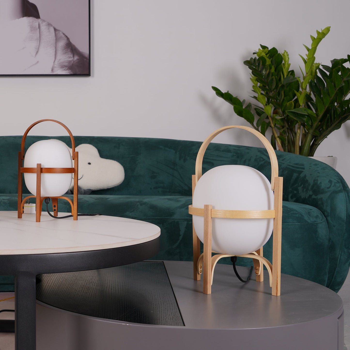 Lantern Glass Table Lamp