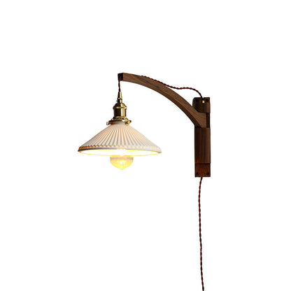 Walnut Telescopic Wall Lamp