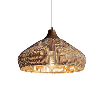 Wicker Rattan Pendant Light