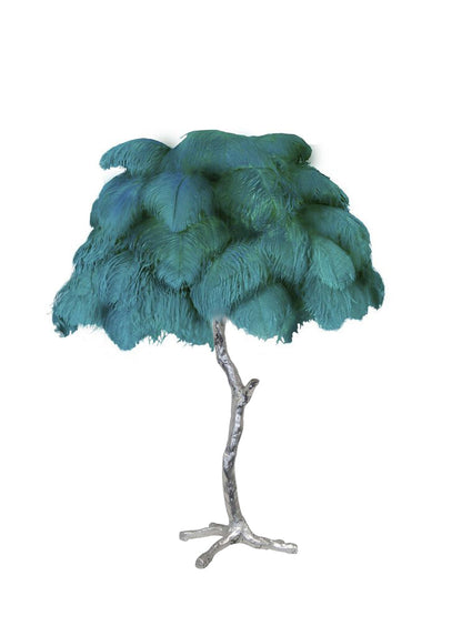 Ostrich Feather Table Lamp