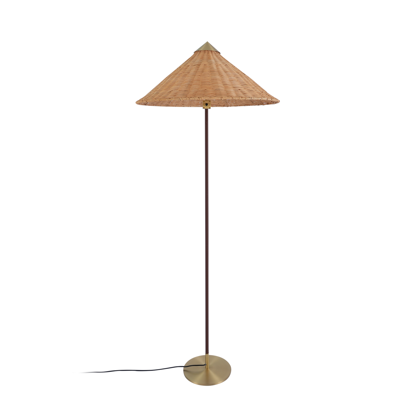 Rattan Circle Waiting Floor Lamp