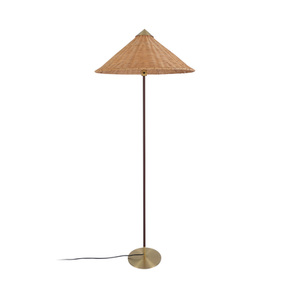 Rattan Circle Waiting Floor Lamp