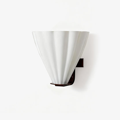 Fan Shaped Glass Wall Sconce
