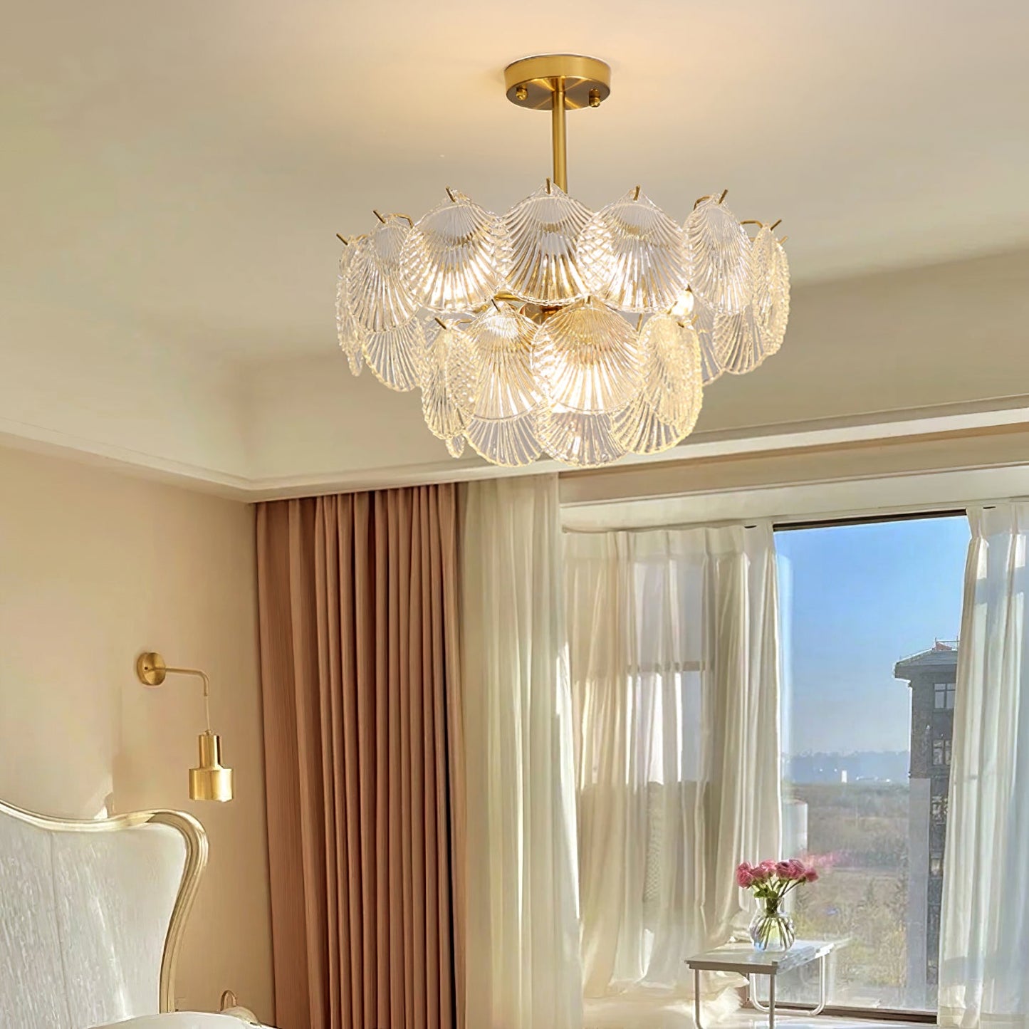 Shell Glass chandelier