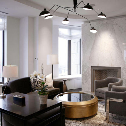 Horizontal Serge Mouille Ceiling Lamp A