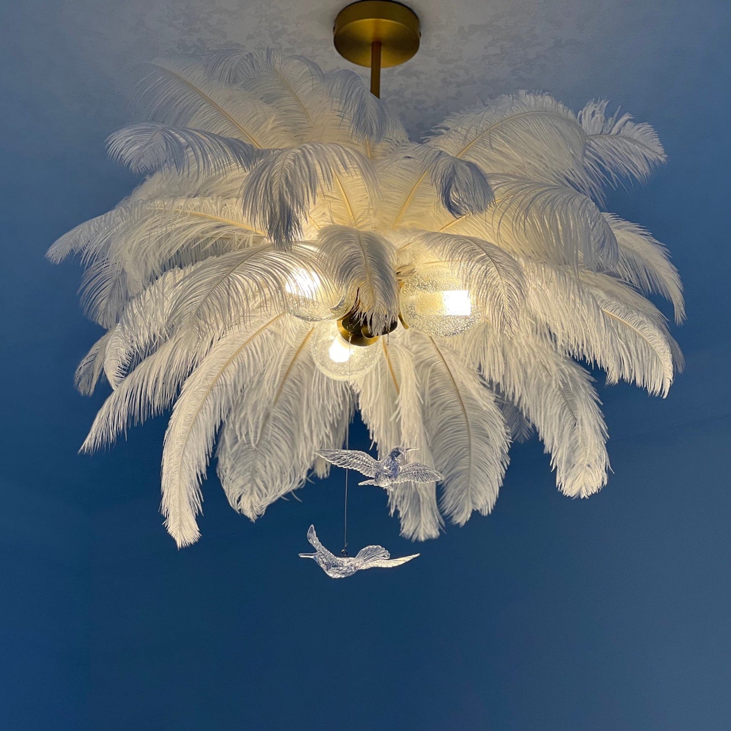 Ostrich Feather Chandelier
