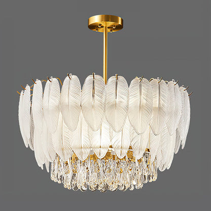 Greta Feather Crystal Chandelier