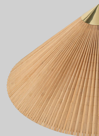 Rattan Circle Waiting Floor Lamp